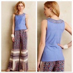 Anthropologie - Postmark Aicha Lace Yoke Neck Top